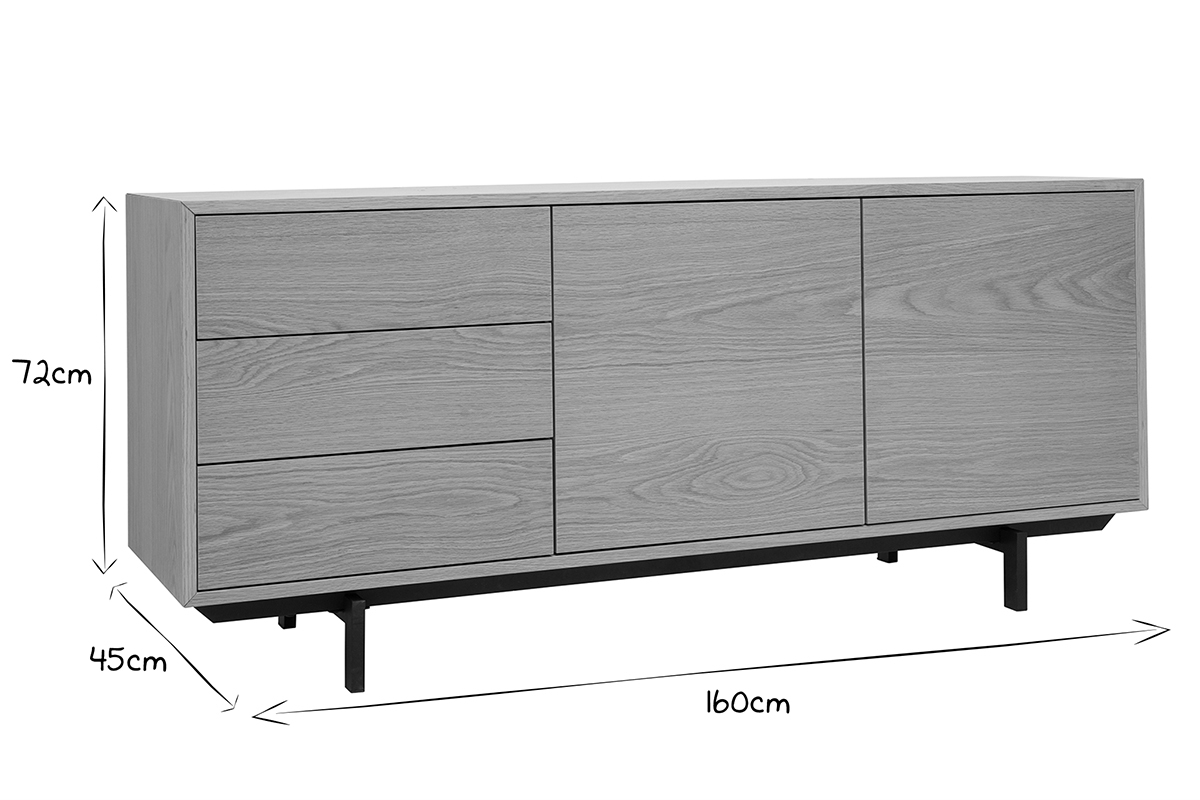 Buffet design vintage 160 cm noce MANNY