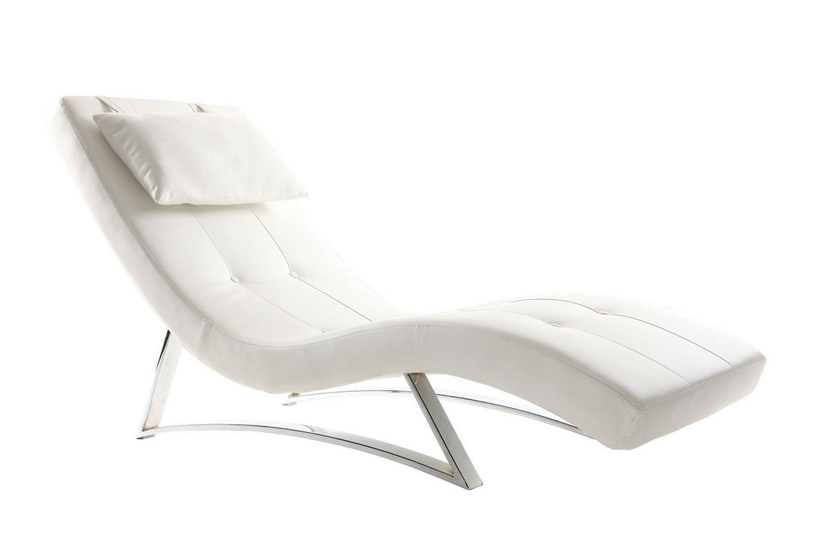 Chaise longue design bianco MONACO