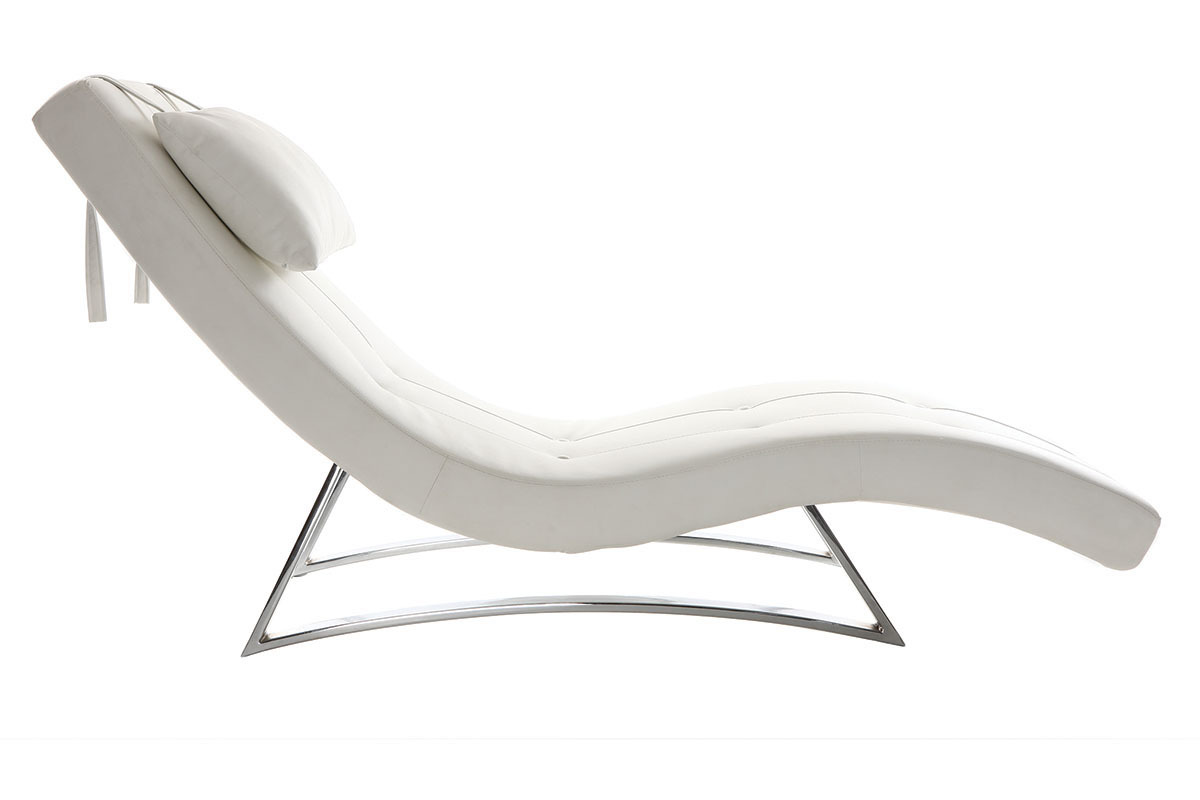 Chaise longue design bianco MONACO