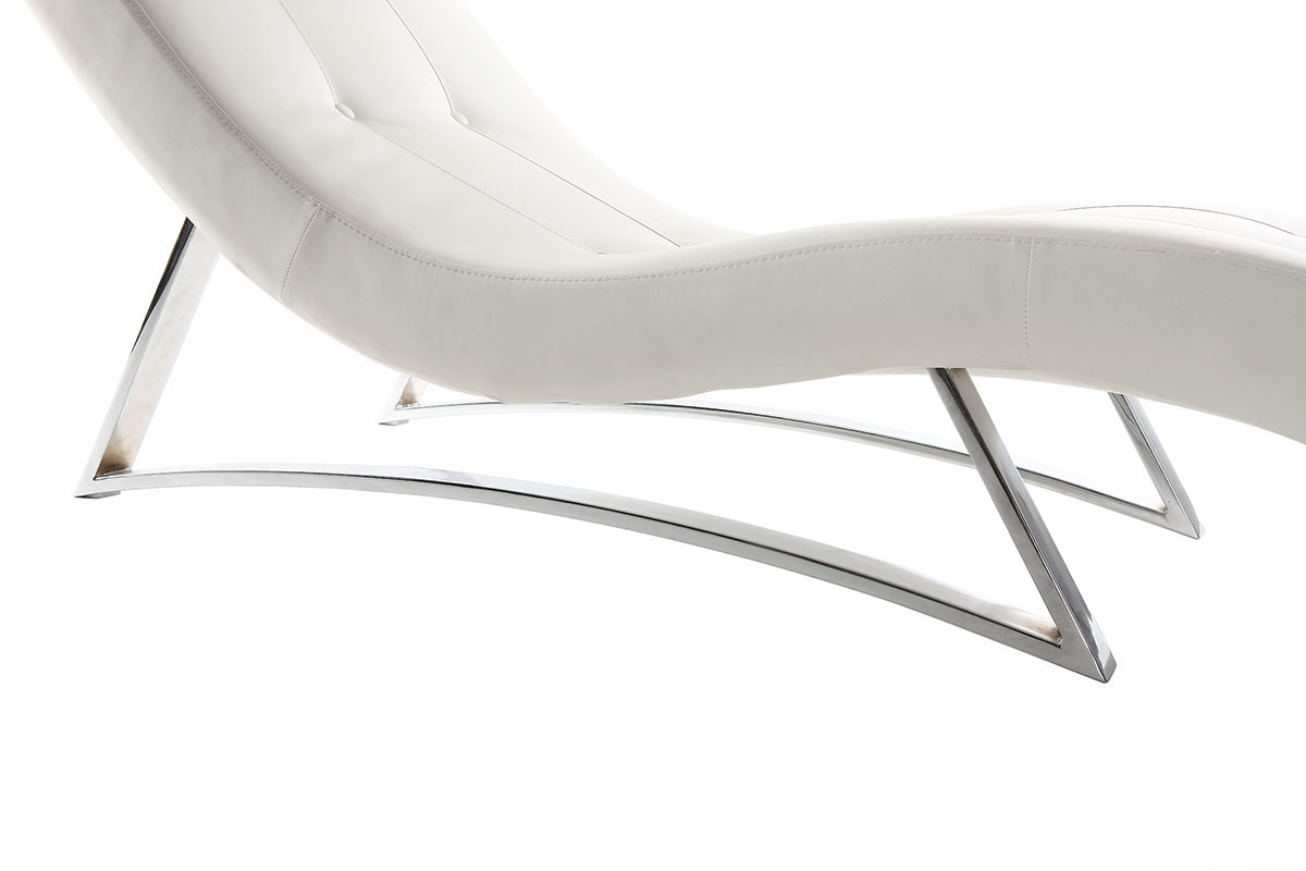 Chaise longue design bianco MONACO