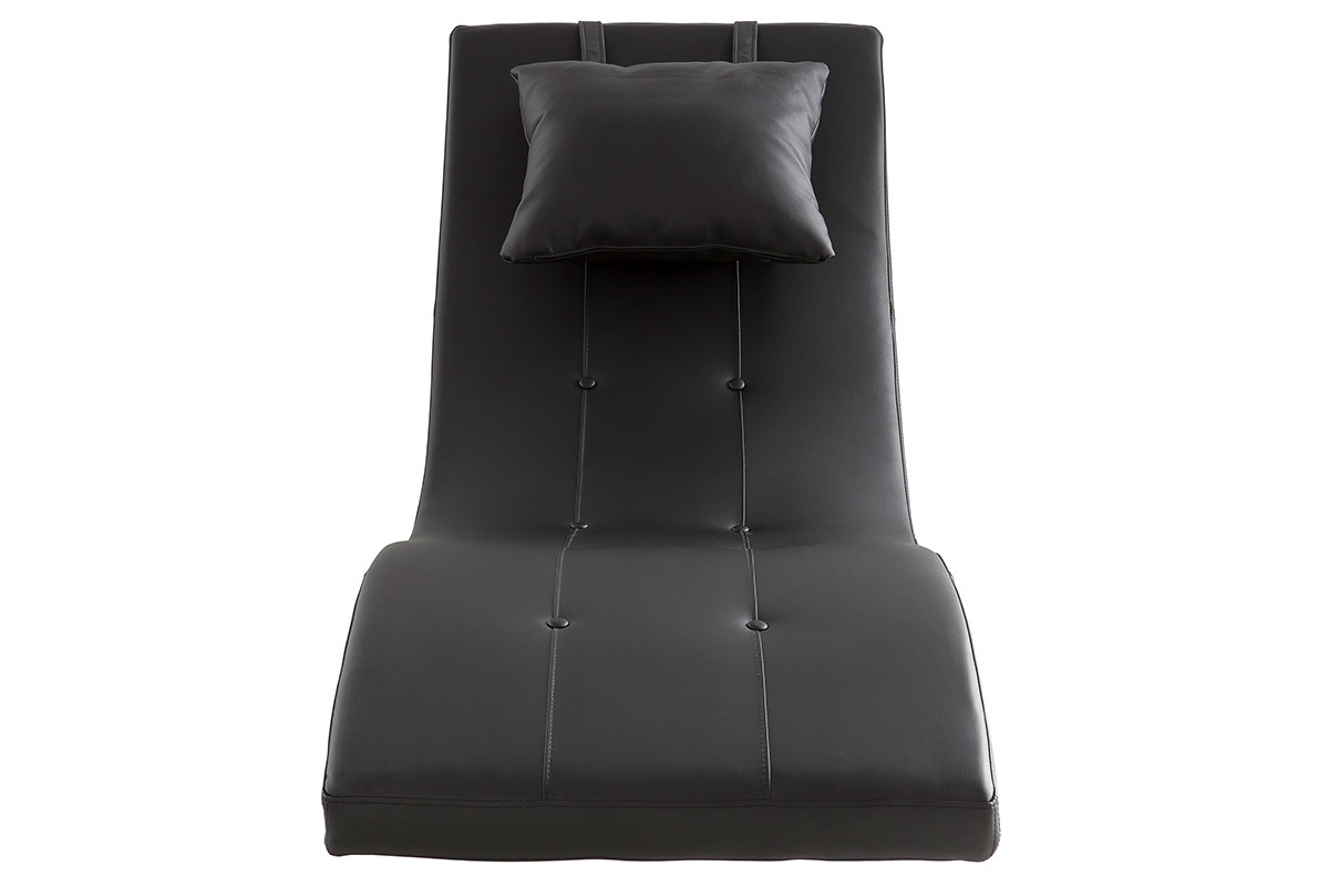 Chaise longue design nero MONACO