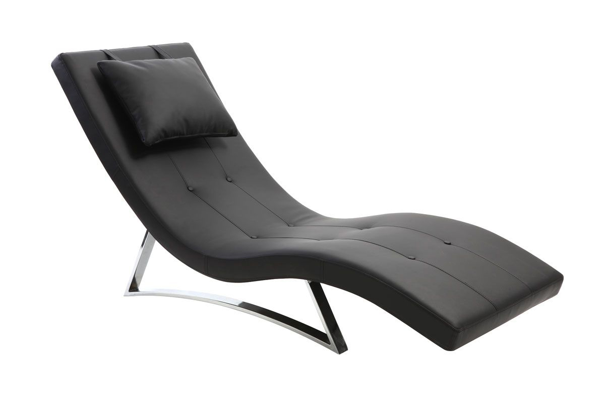 Chaise longue design nero MONACO