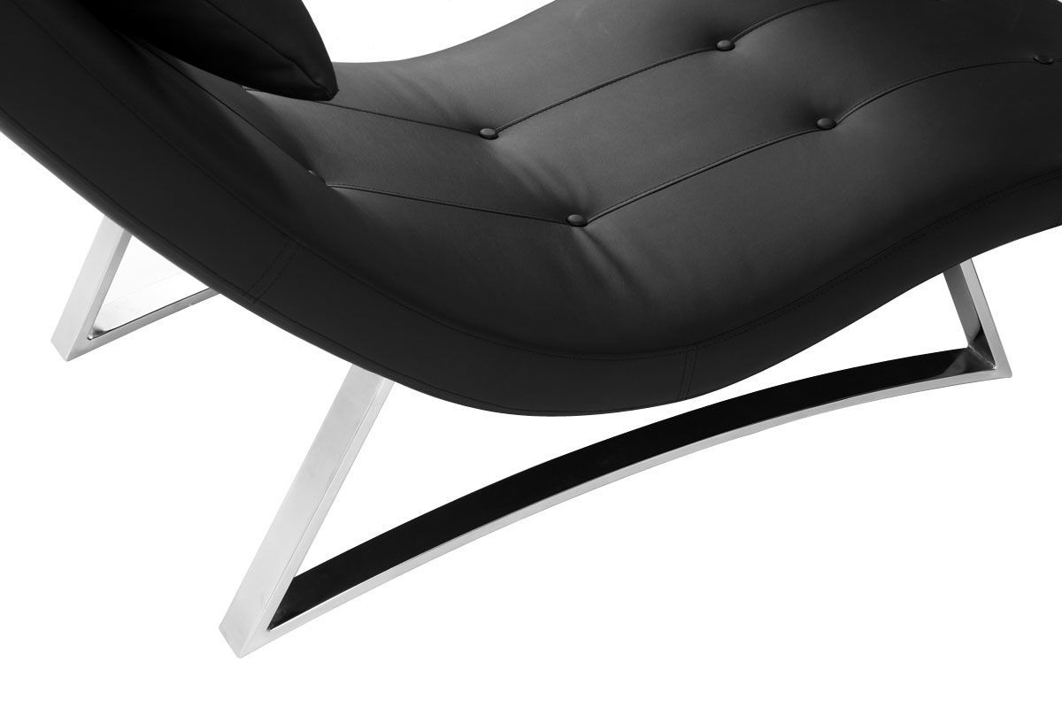 Chaise longue design nero MONACO