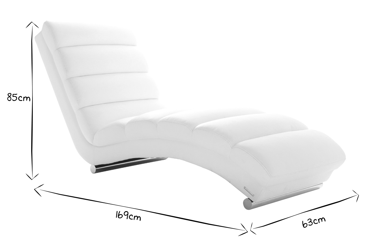 Chaise longue / poltrona design bianco TAYLOR