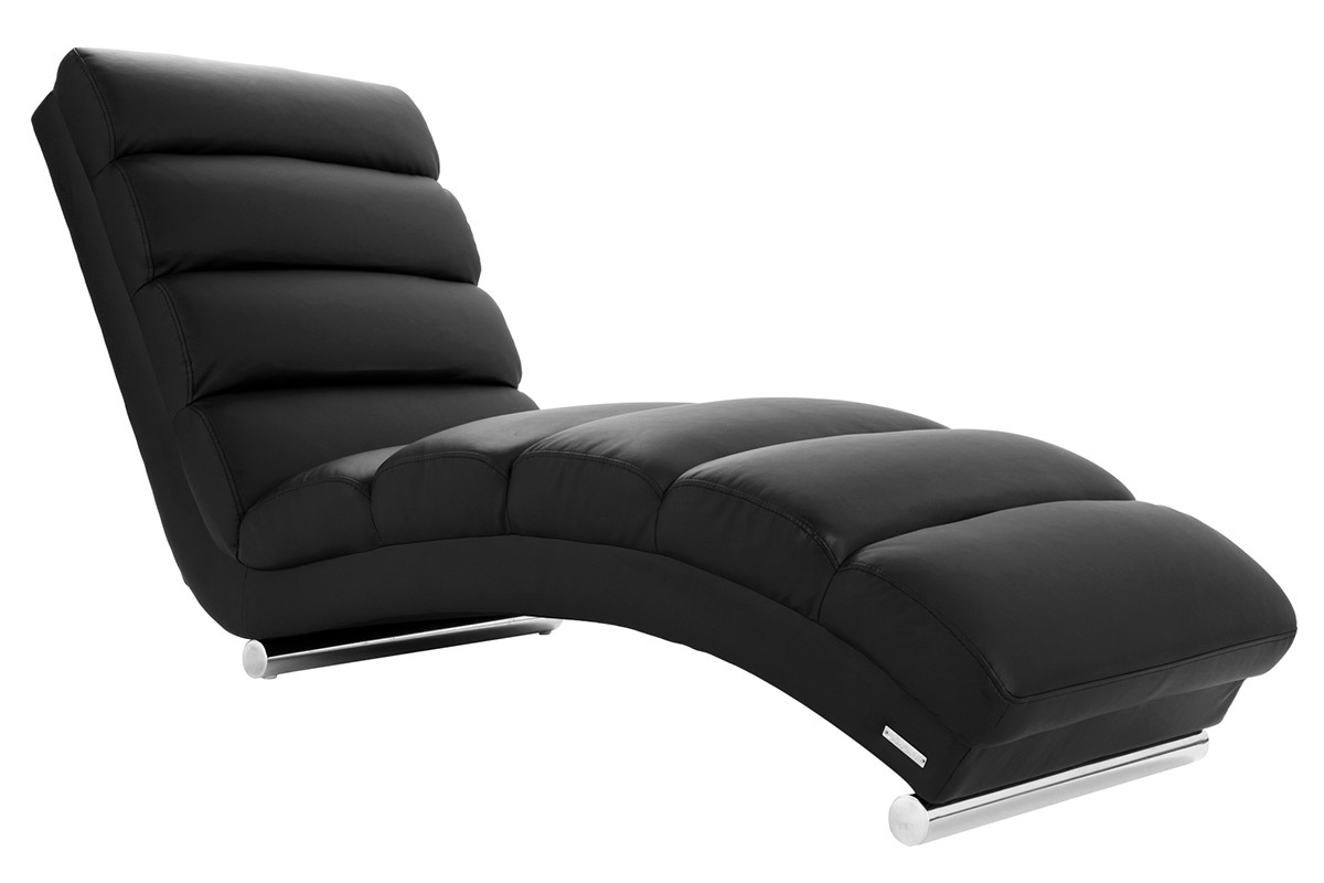 Chaise longue / poltrona design nero TAYLOR