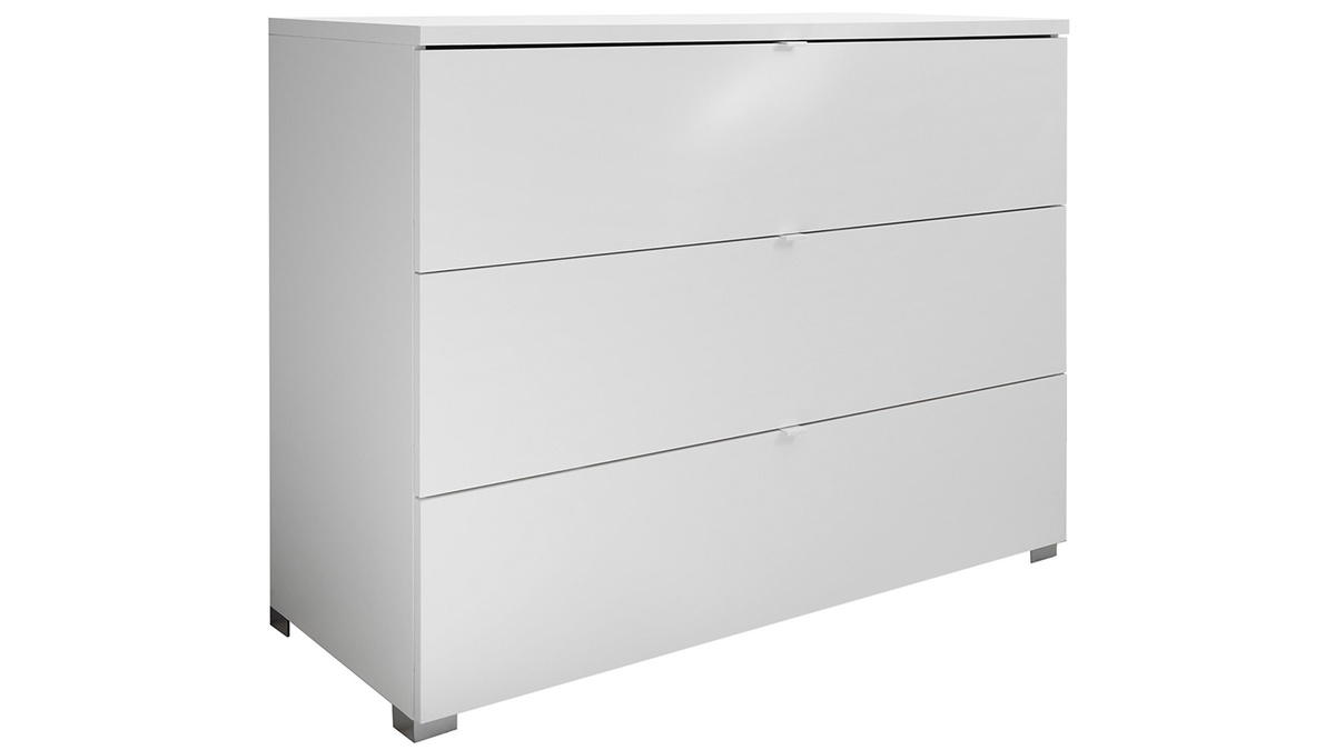 Com design 3 cassetti bianco opaco L104 cm LALY