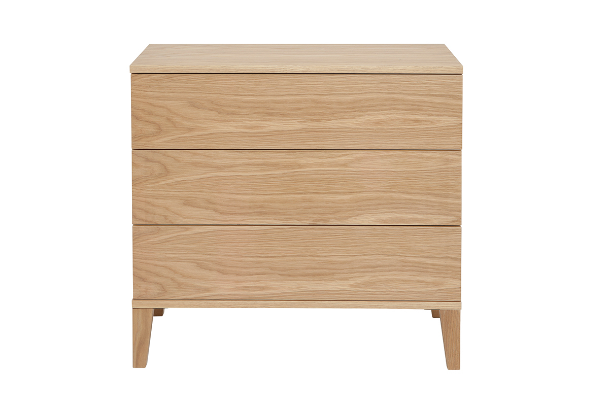 Com scandinavo 3 cassetti legno chiaro FREDDY