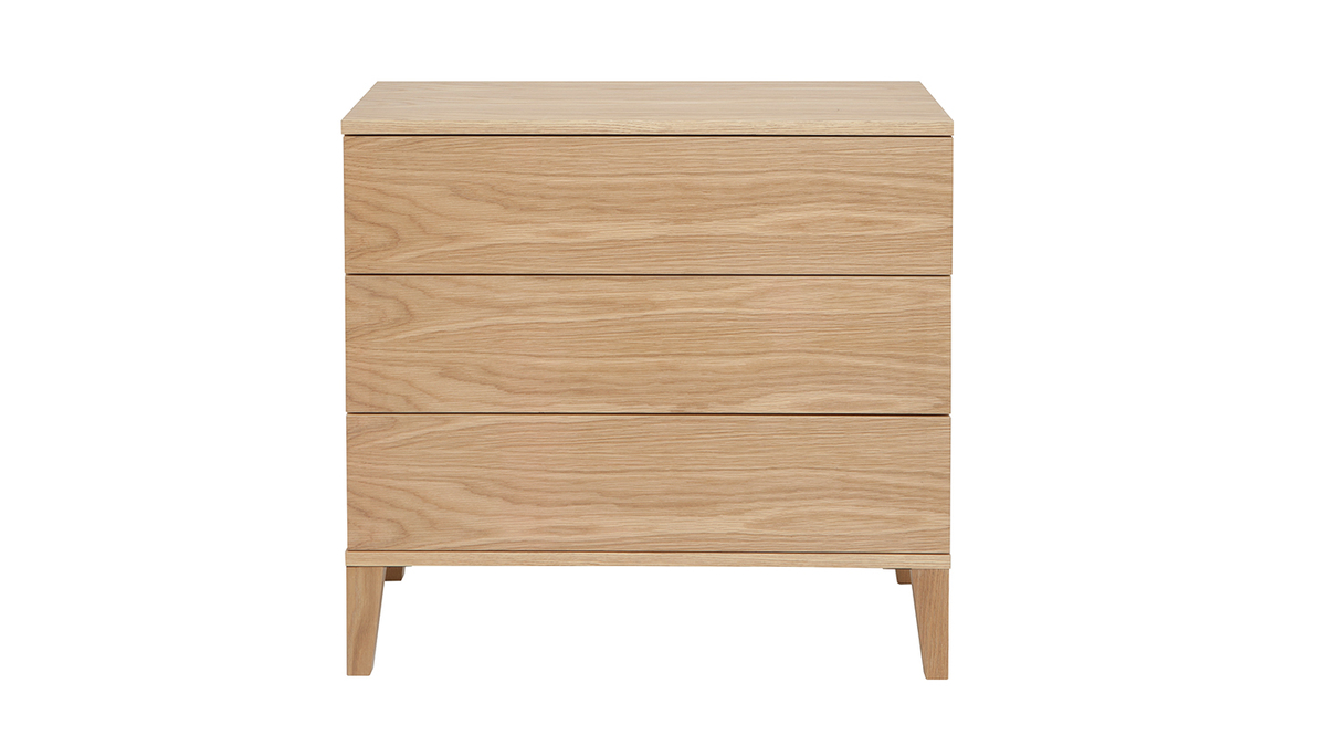 Com scandinavo 3 cassetti legno chiaro FREDDY