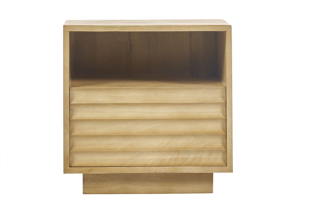 Comodino con cassetto in legno massello di mango L45 MATCHA