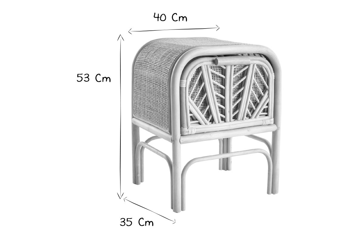 Comodino in rattan GALON