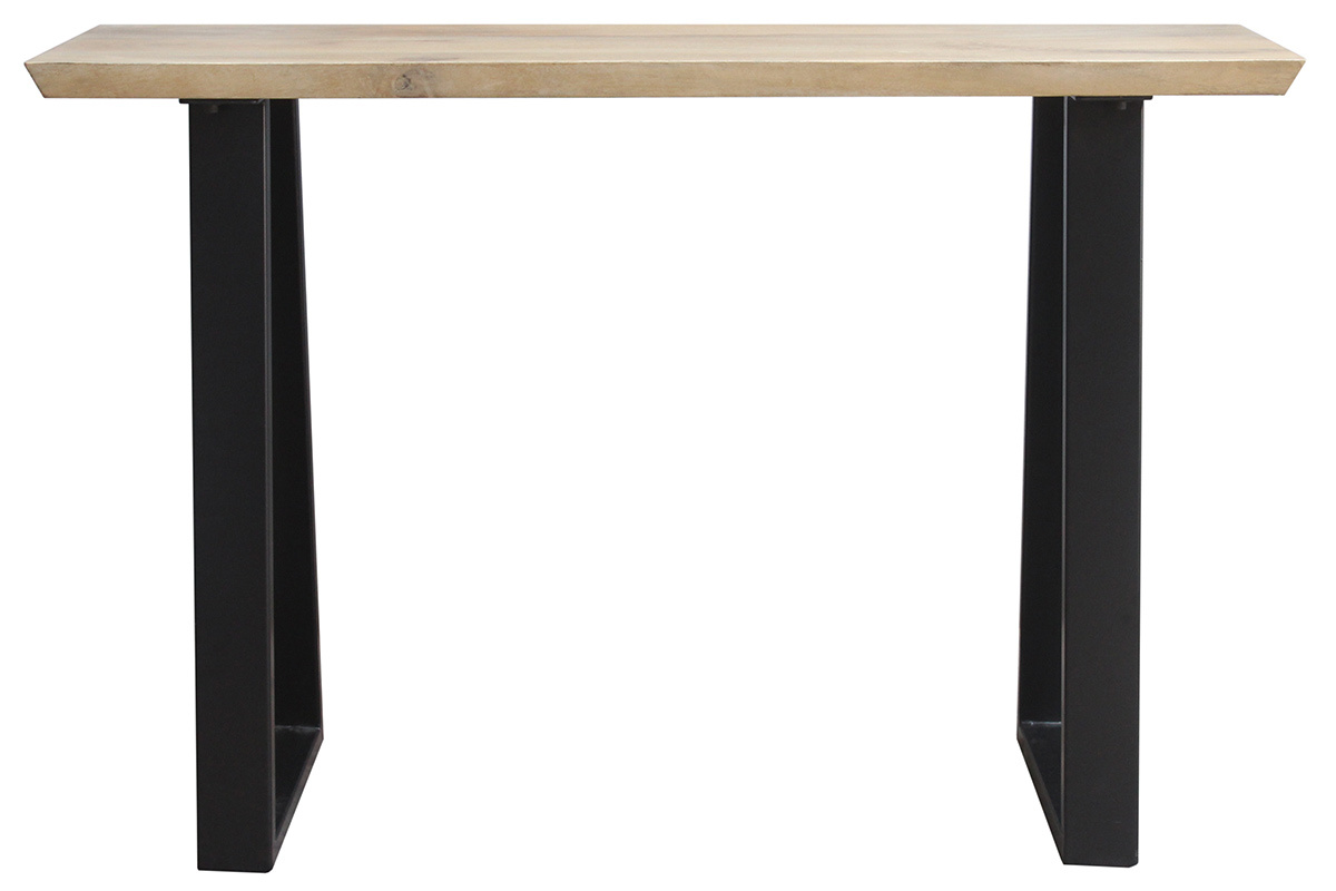 Console moderna in mango e mtallo nero L120 cm VIJAY