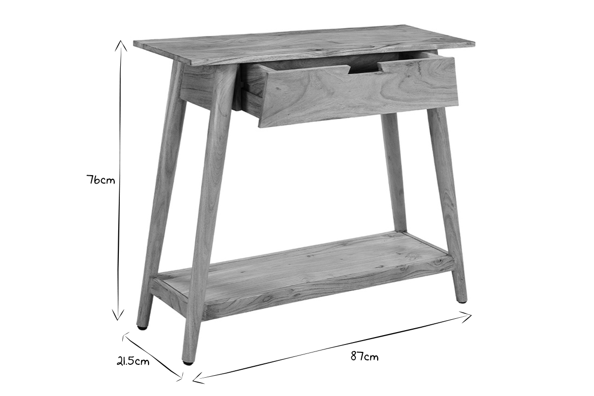 Consolle in massello di acacia L90 cm FRANKLIN