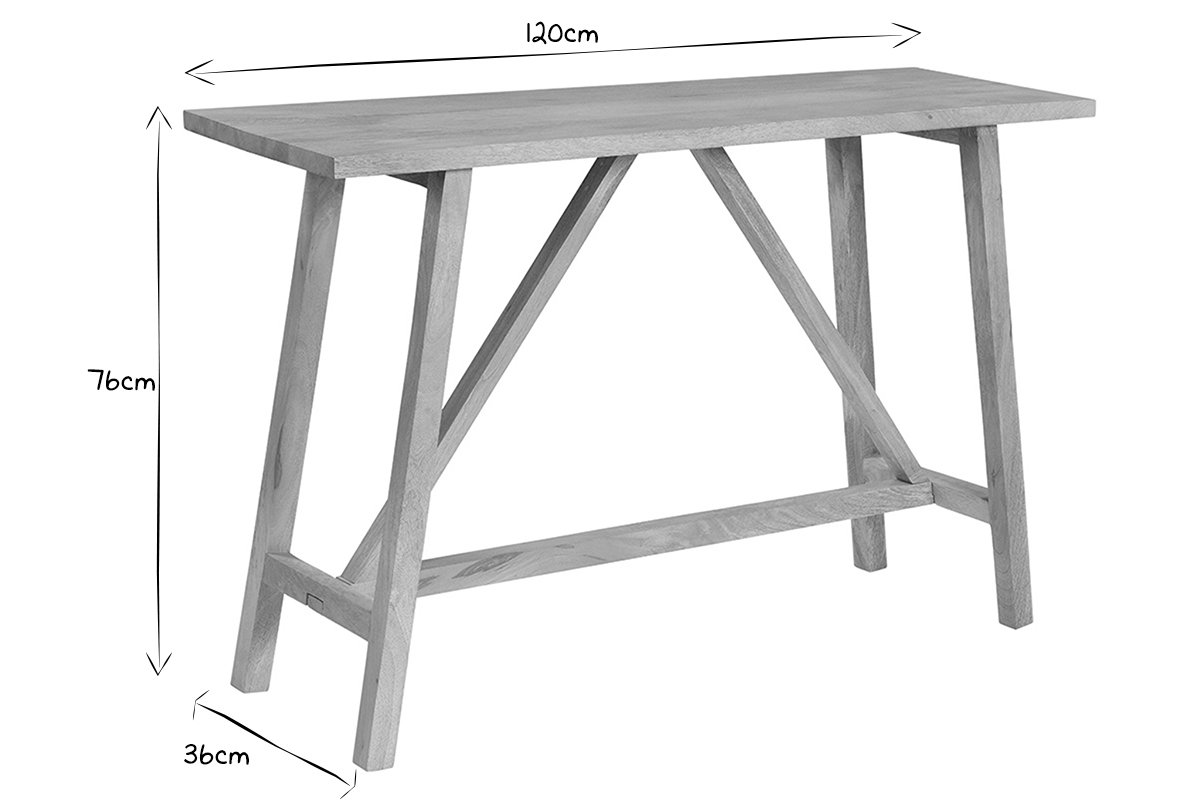 Consolle in massello di mango L120 cm YORI