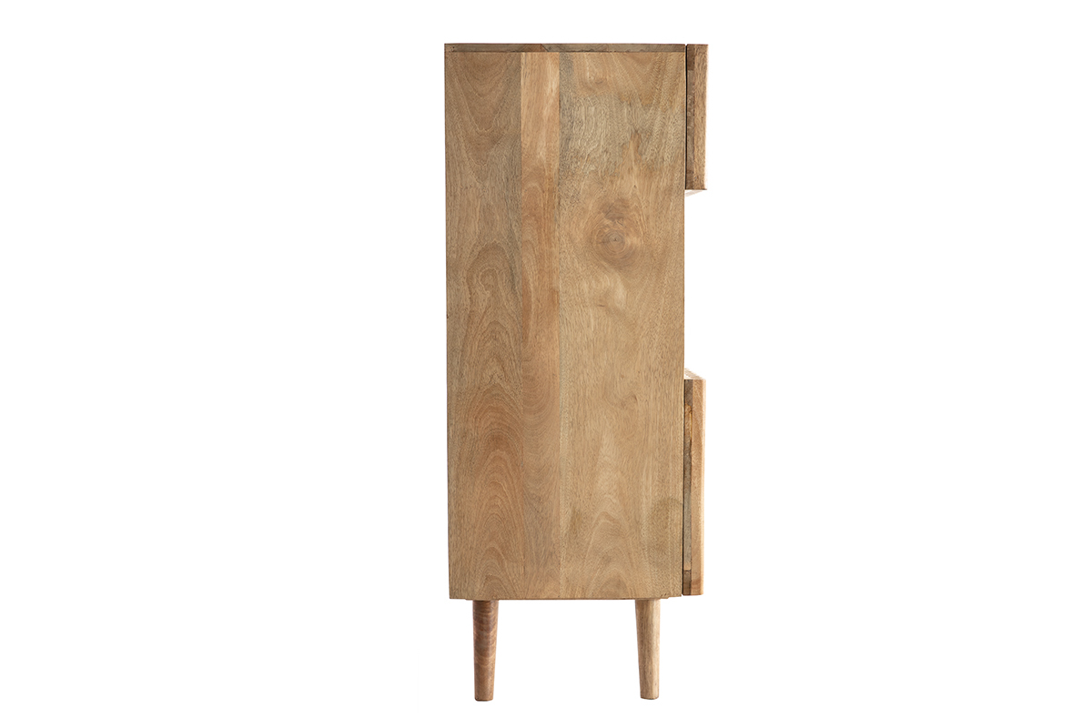 Credenza alta in mango con porte scorrevoli ALBA