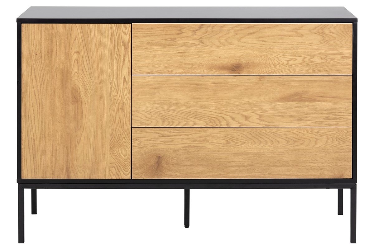 Credenza bassa industriale metallo e legno TRESCA