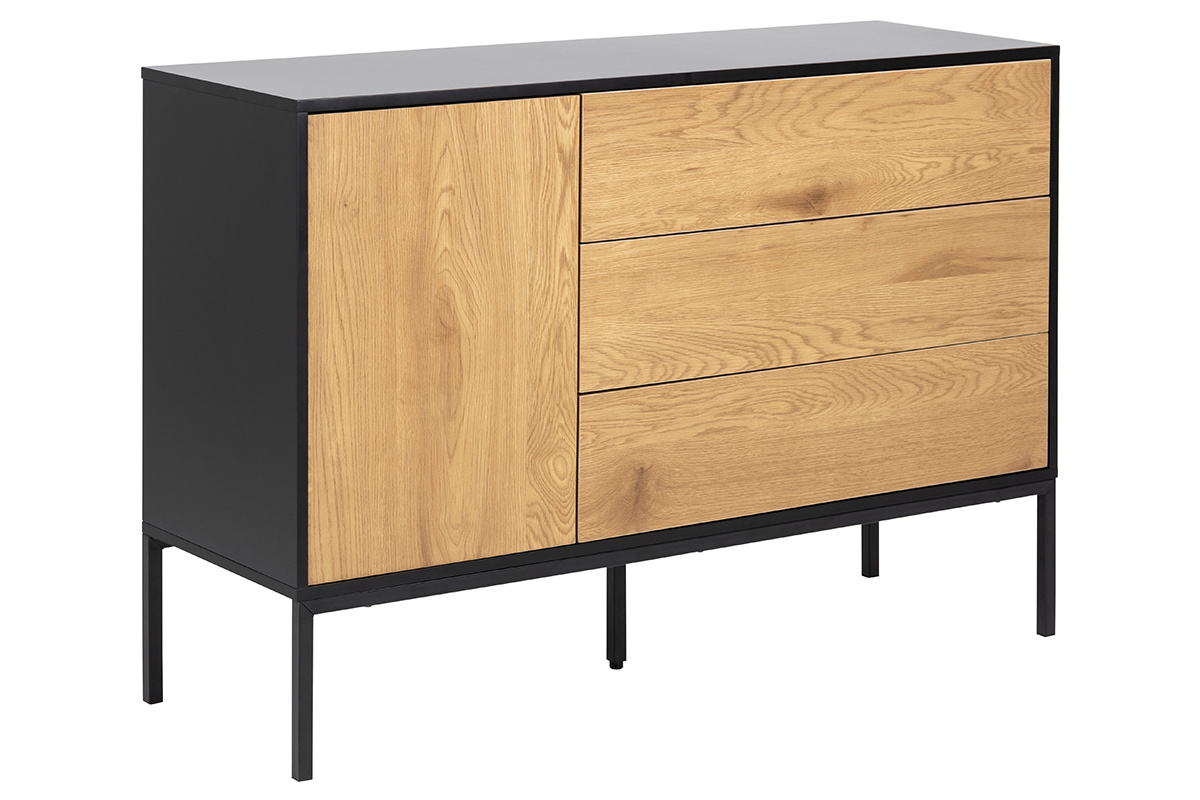 Credenza bassa industriale metallo e legno TRESCA