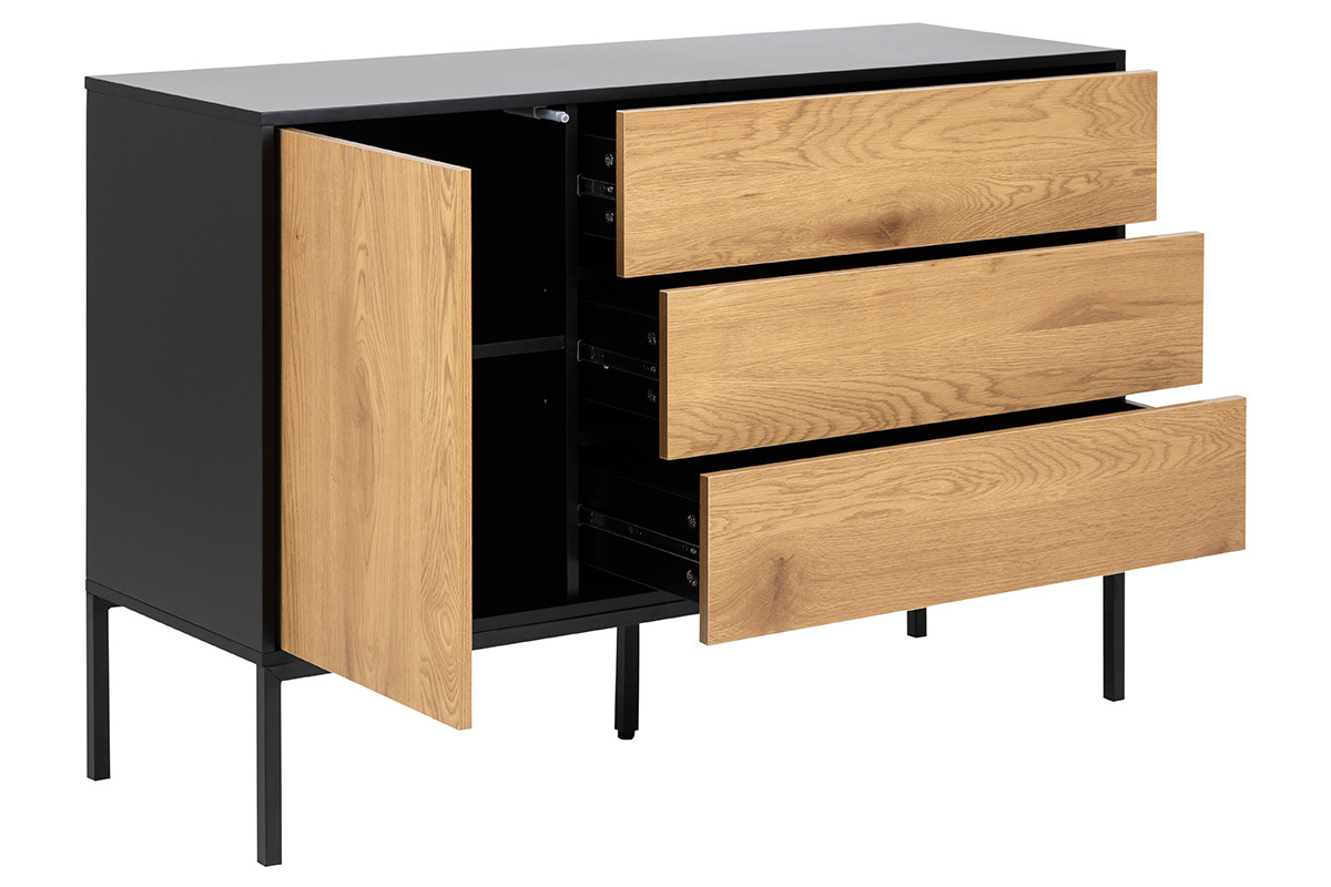 Credenza bassa industriale metallo e legno TRESCA