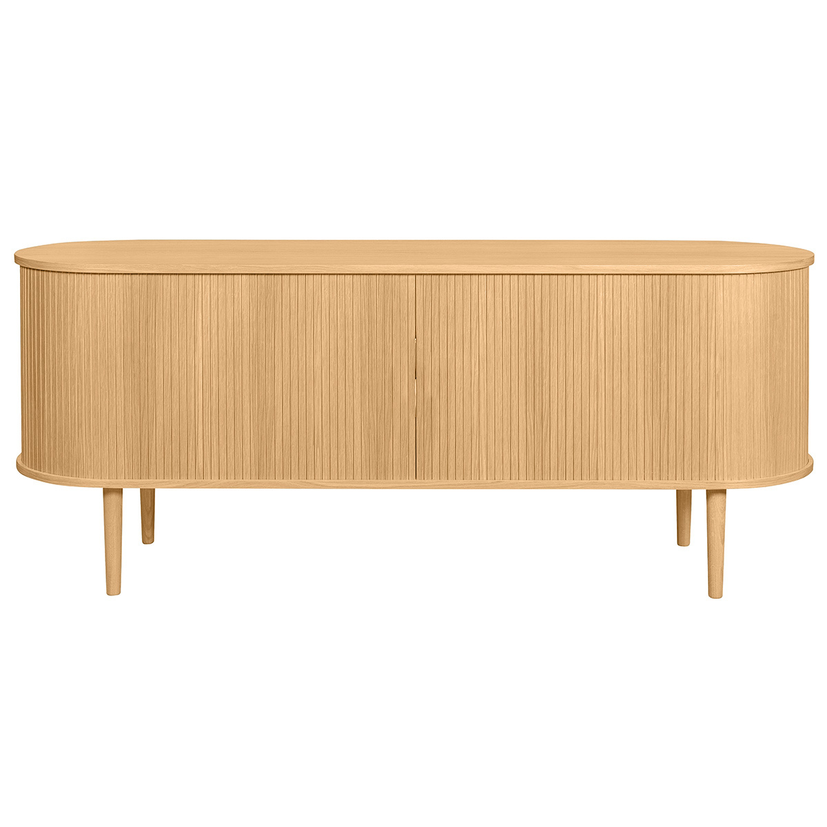 Credenza con ante scorrevoli impiallacciatura rovere e massello di rovere L160 cm EPIC