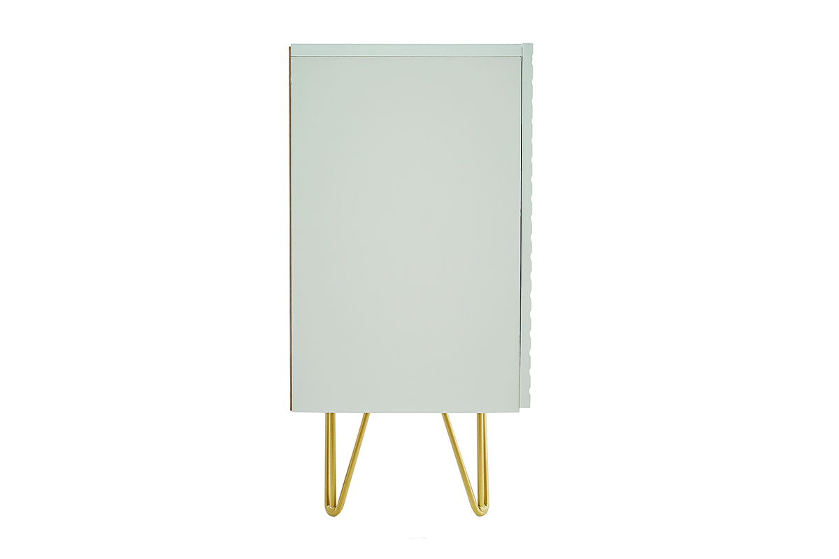 Credenza design bianco e dorato L160 cm OZEN