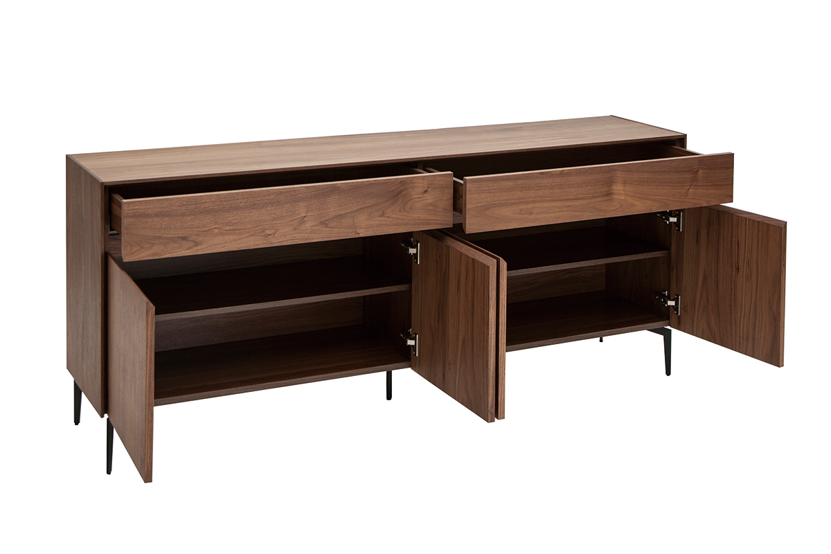 Credenza design impiallacciatura noce L180 cm BLISS