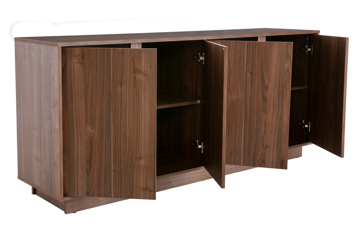 Credenza di design effetto noce L180 cm COMO