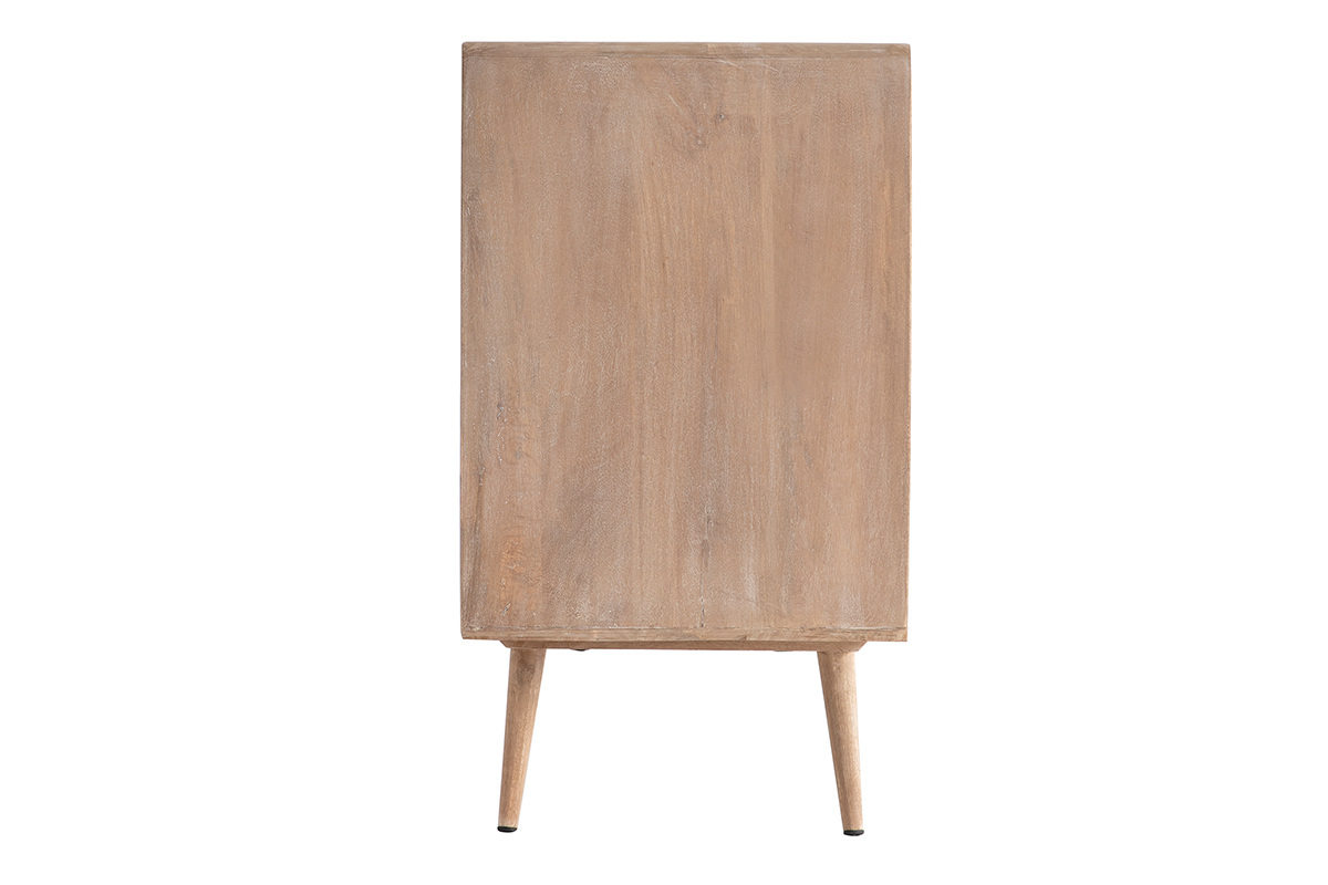 Credenza in legno di mango con intreccio in rattan ACANGE