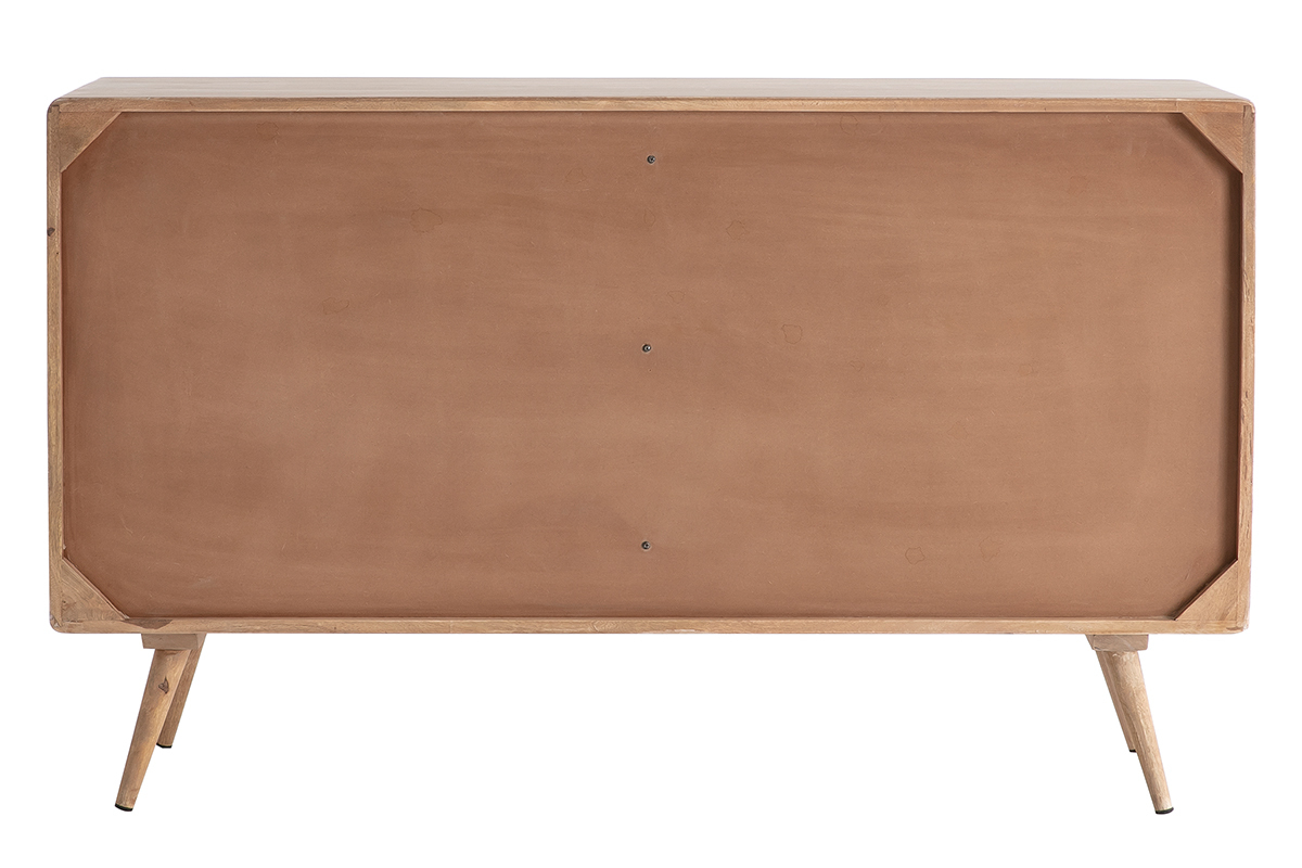 Credenza in legno di mango con intreccio in rattan ACANGE