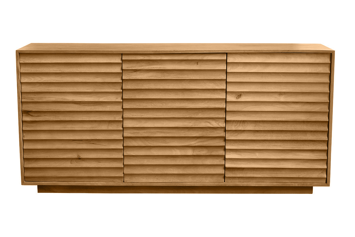 Credenza in legno massello di manghime 3 ante L160 cm MATCHA