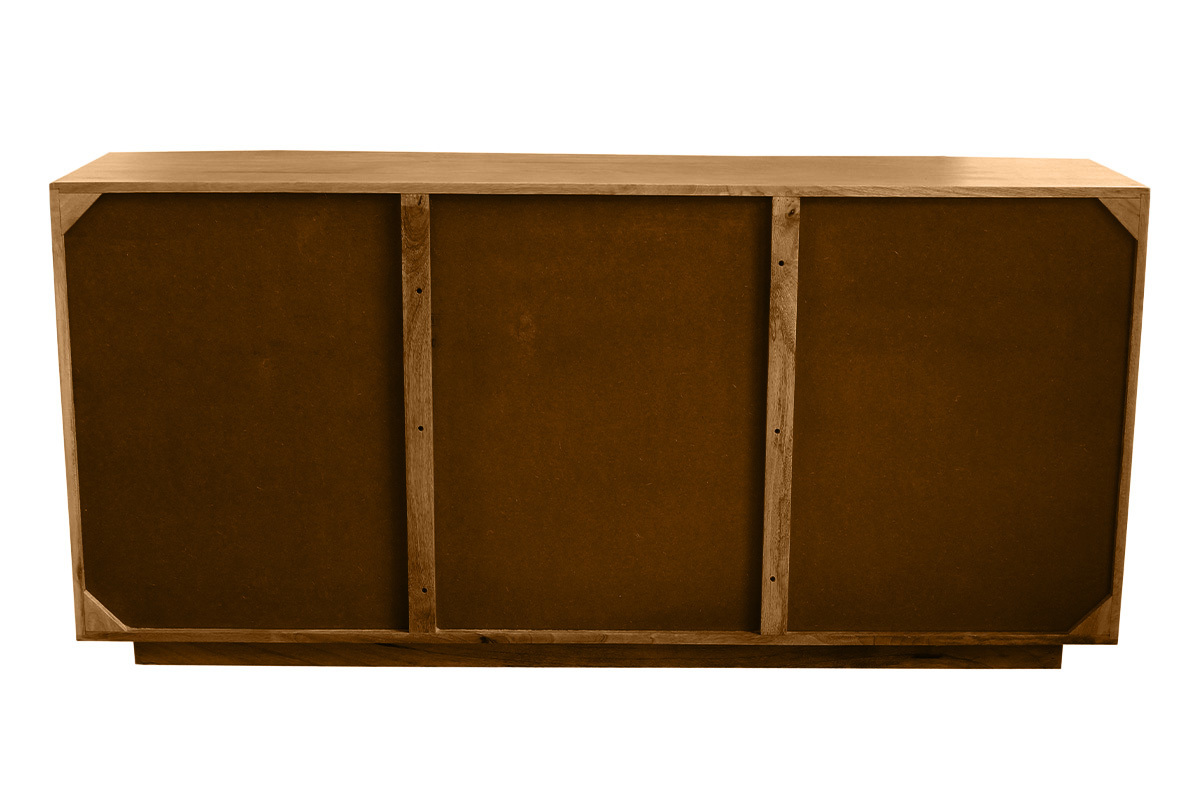 Credenza in legno massello di manghime 3 ante L160 cm MATCHA