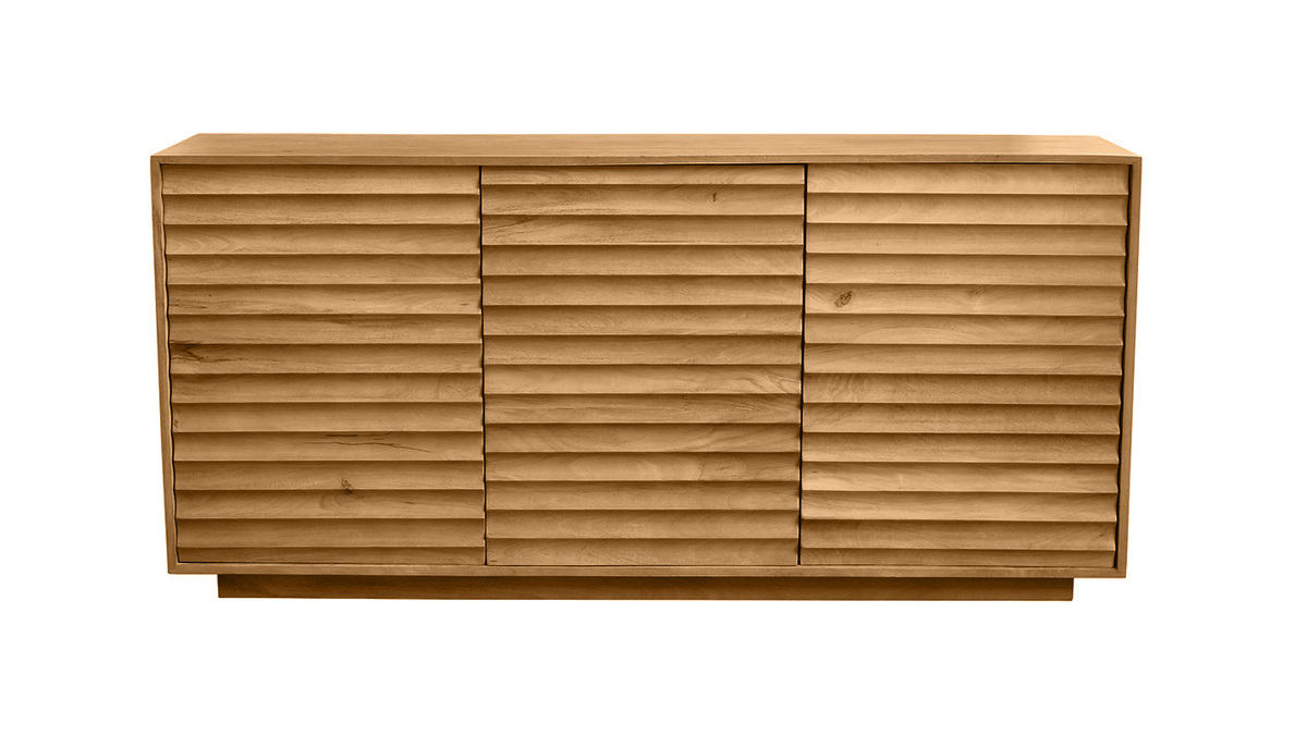 Credenza in legno massello di manghime 3 ante L160 cm MATCHA