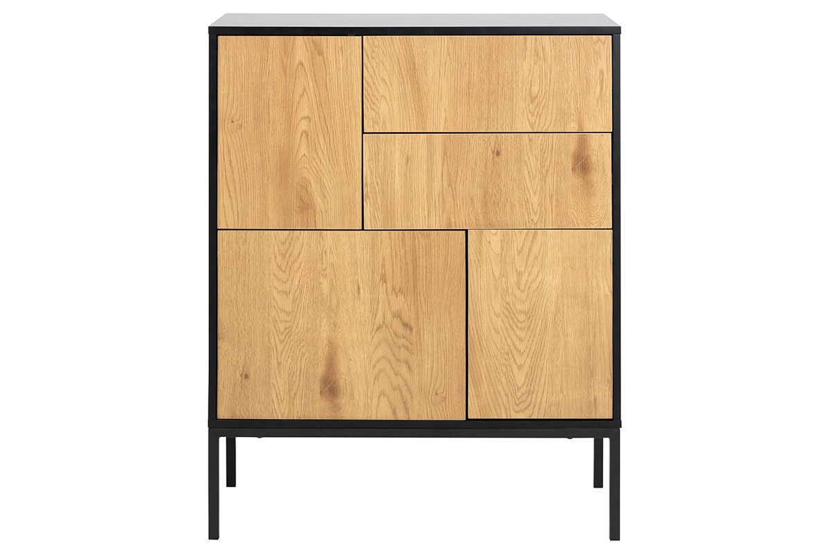 Credenza industriale 5 porte metallo legno TRESCA