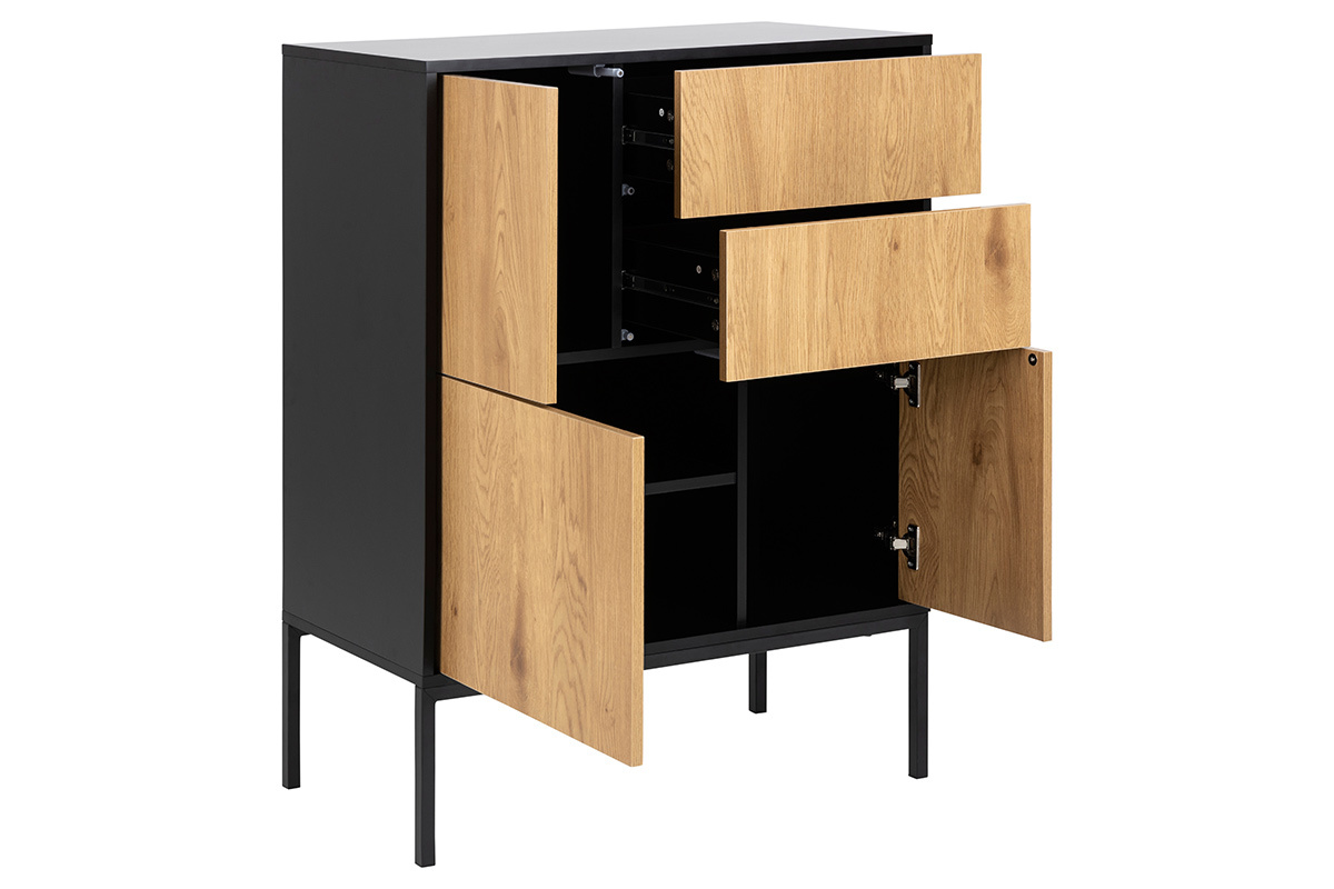 Credenza industriale 5 porte metallo legno TRESCA