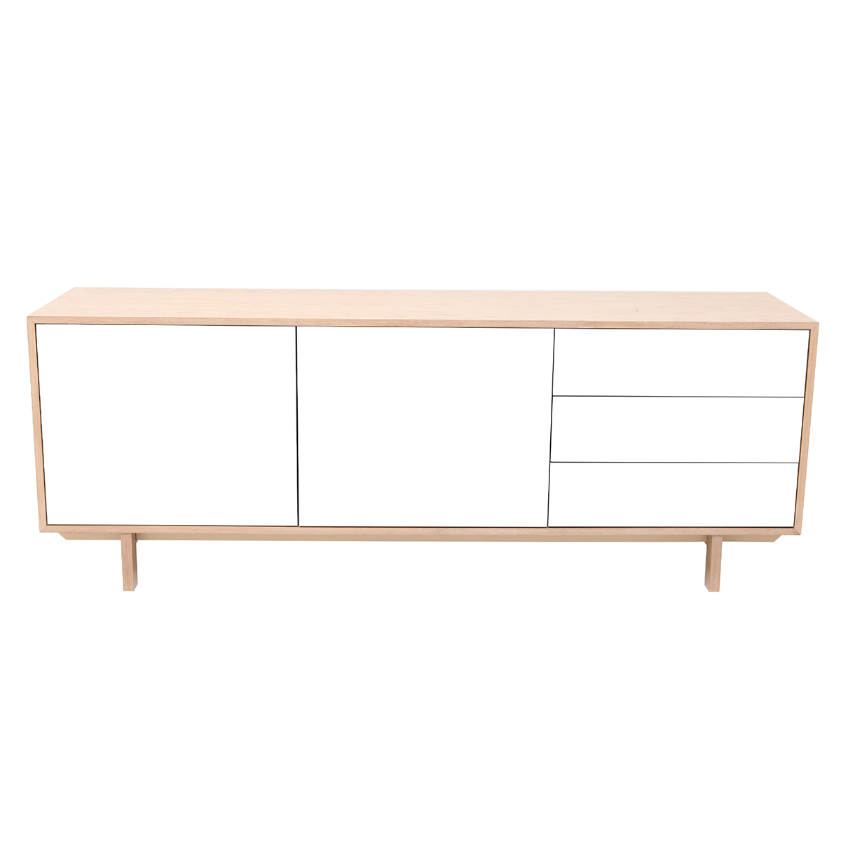 Credenza scandinava in legno Bianco 195 cm SID