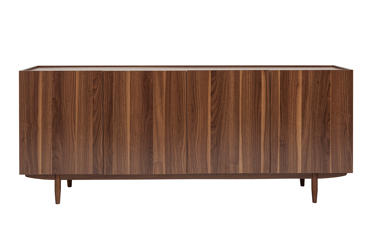 Credenza vintage 4 ante in legno scuro L180 cm SANAA