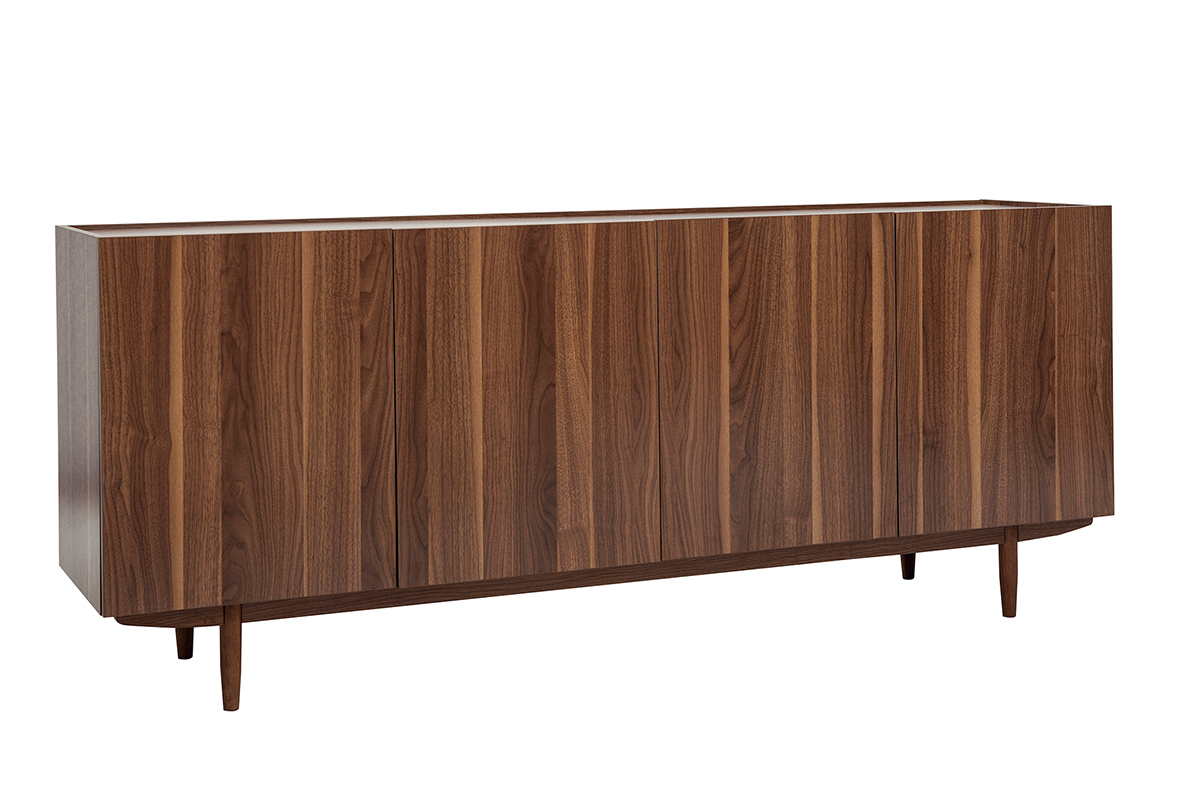 Credenza vintage 4 ante in legno scuro L180 cm SANAA