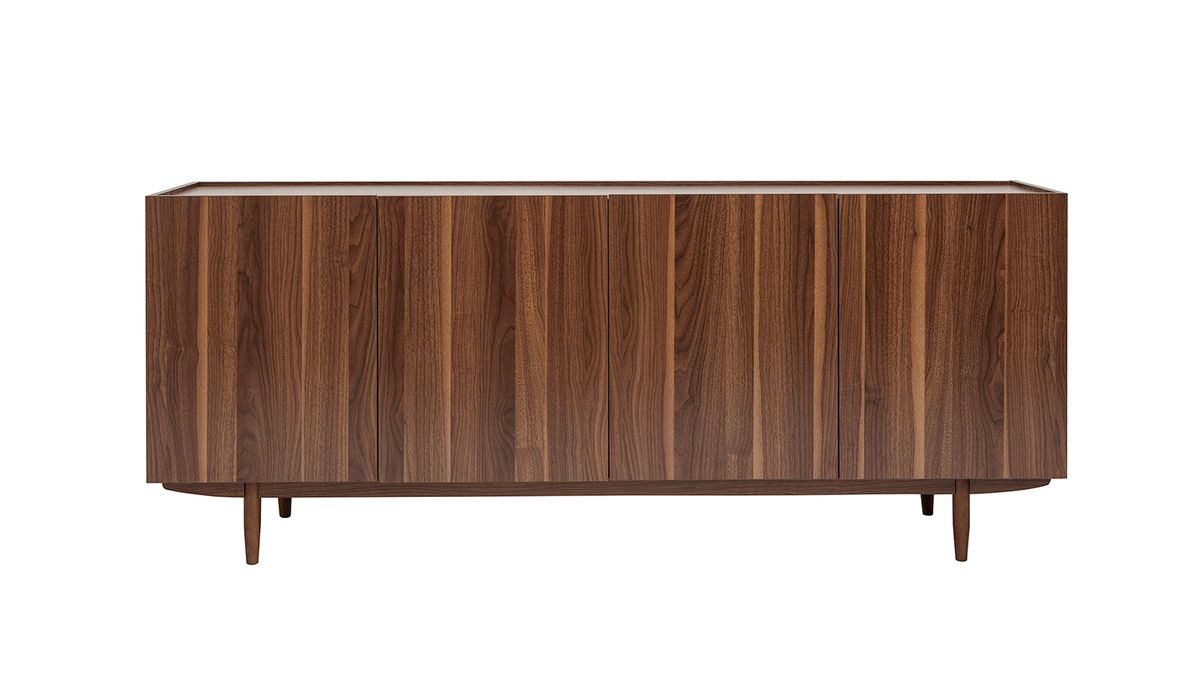 Credenza vintage 4 ante in legno scuro L180 cm SANAA