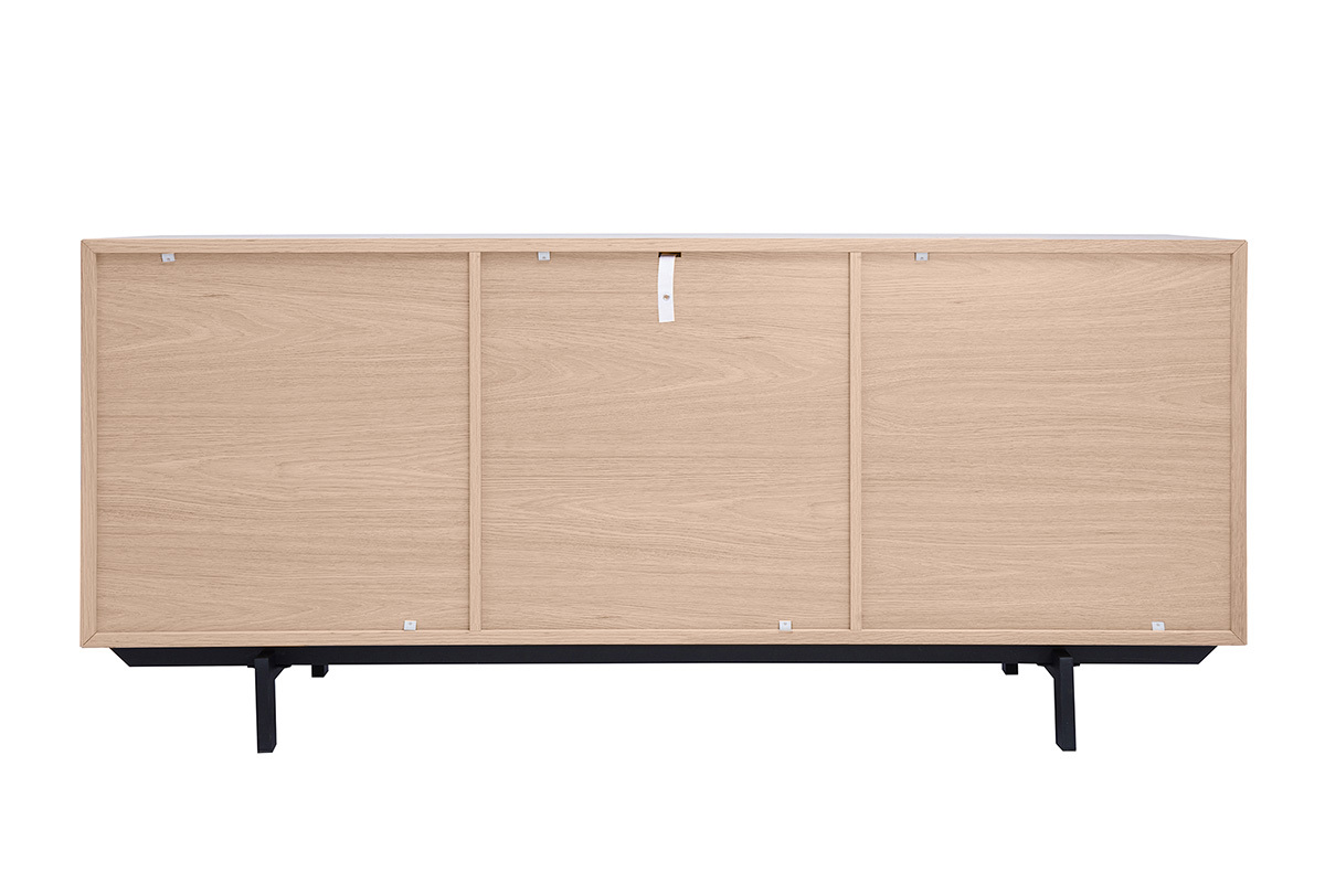 Credenza vintage in finitura legno di quercia 2 ante 3 cassetti L160 cm MANNY