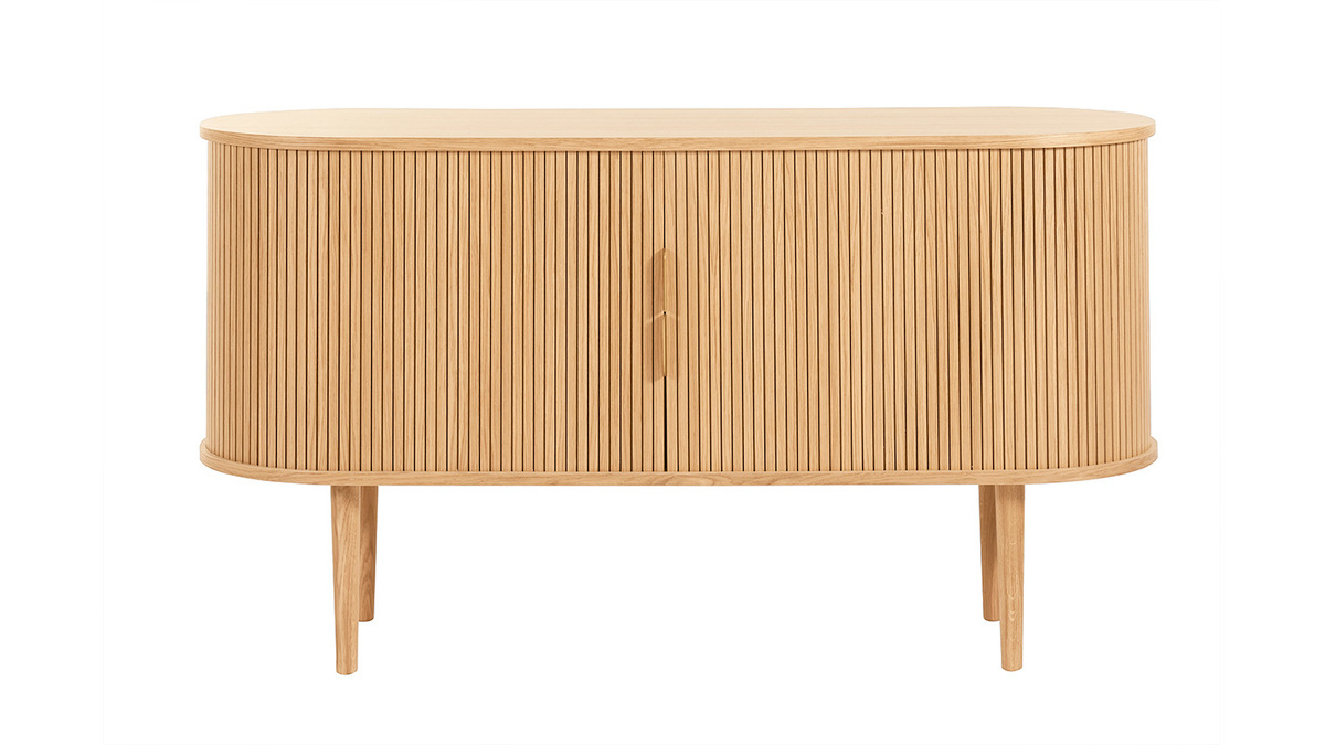 Credenza vintage in legno chiaro 2 ante scorrevoli L138 cm EPIC