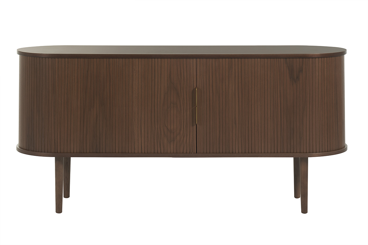 Credenza vintage in legno scuro 2 ante scorrevoli L160 cm EPIC