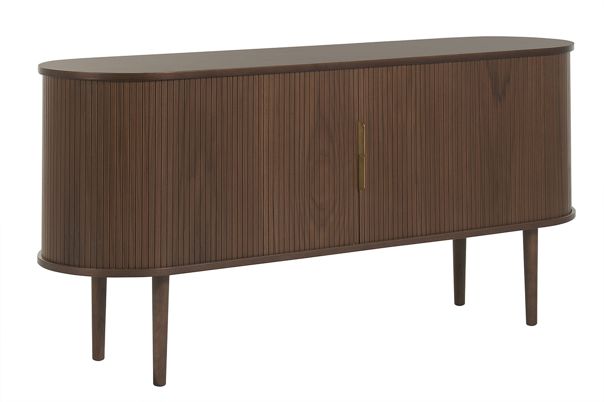 Credenza vintage in legno scuro 2 ante scorrevoli L160 cm EPIC