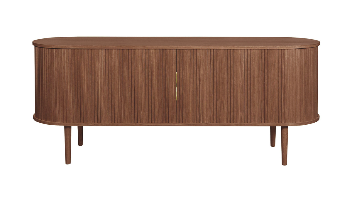 Credenza vintage in legno scuro 2 ante scorrevoli L160 cm EPIC