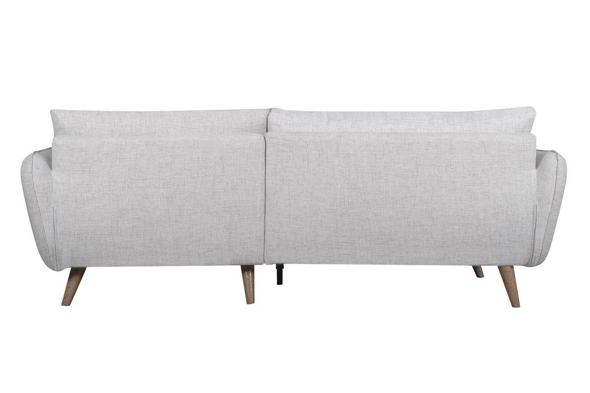 Divano angolare destro scandinavo 3/4 posti grigio chiaro chin CREEP