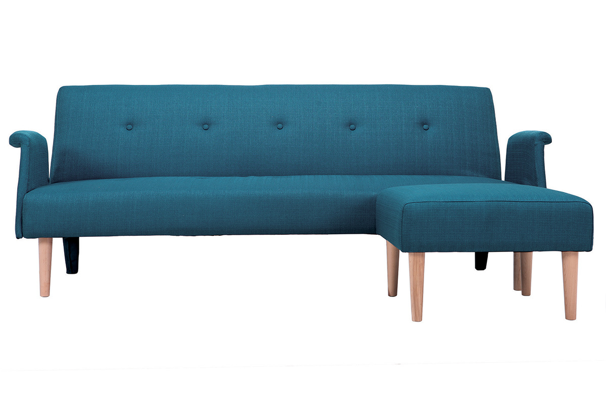 Divano angolare reversibile design blu OSCAR