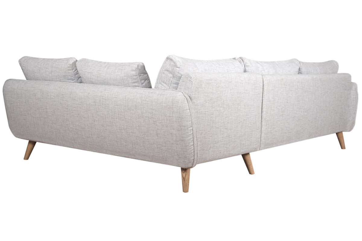 Divano angolare scandinavo 5 posti grigio chiaro a chiazze CREEP