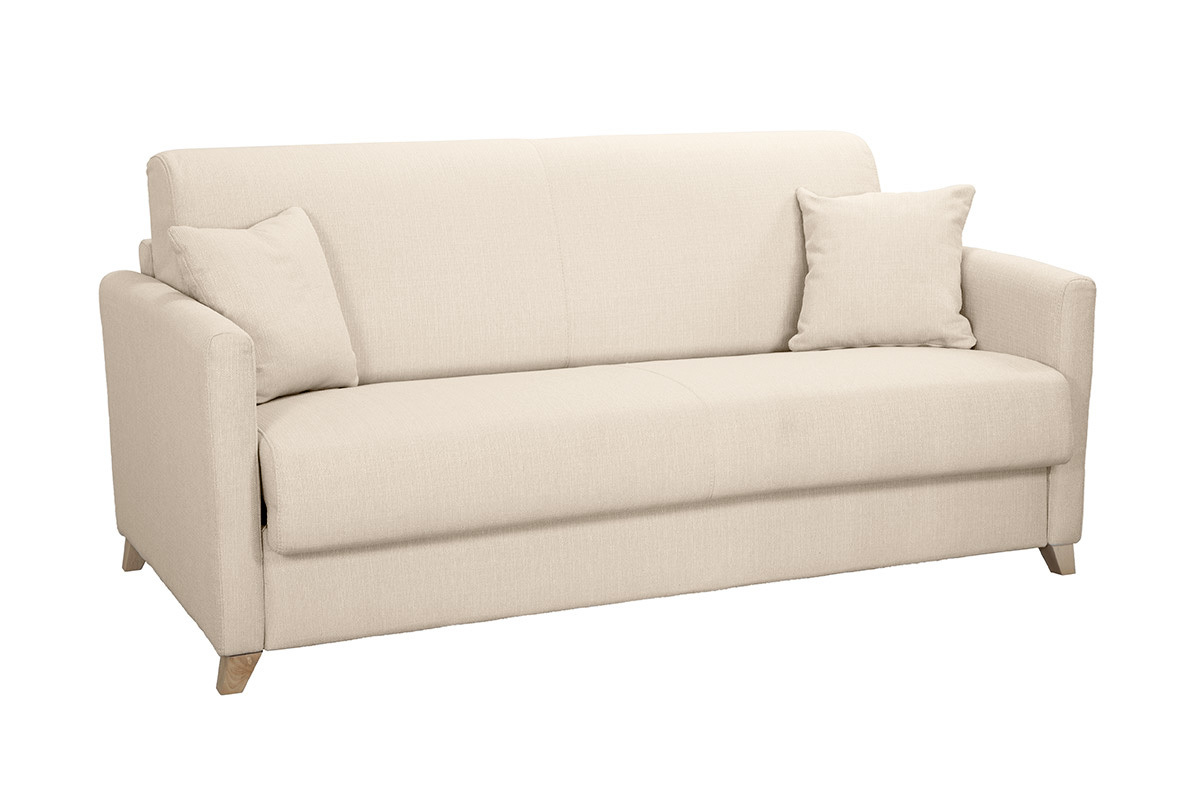 Divano convertibile 3 posti scandinavo beige SKANDY