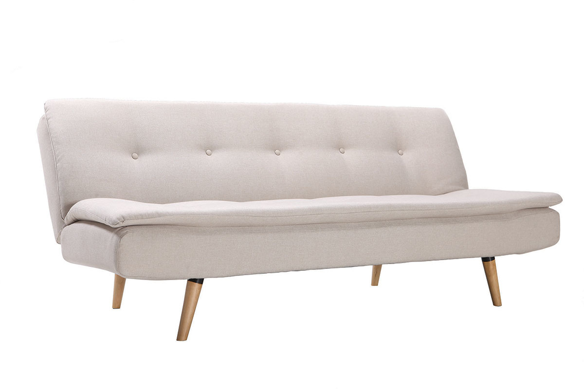 Divano convertibile design scandinavo 3 posti bianco SENSO