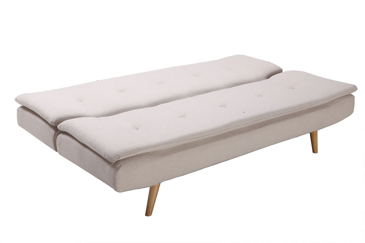 Divano convertibile design scandinavo 3 posti bianco SENSO