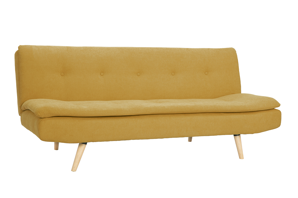 Divano convertibile design scandinavo 3 posti giallo SENSO