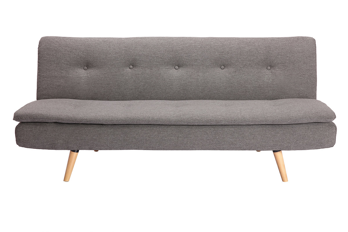 Divano convertibile design scandinavo 3 posti grigio scuro SENSO