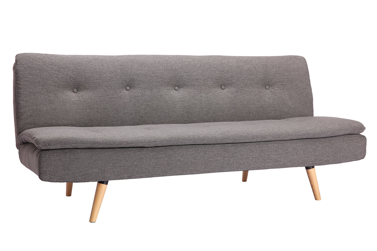 Divano convertibile design scandinavo 3 posti grigio scuro SENSO